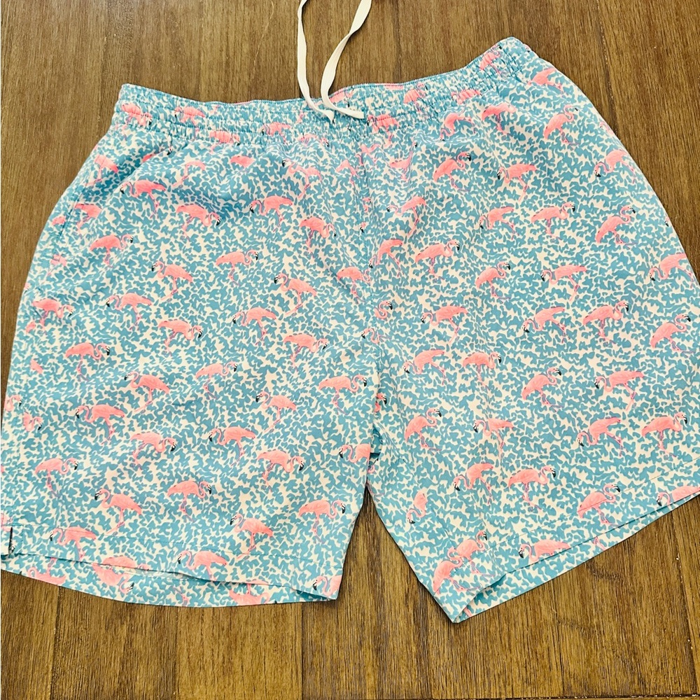 Chubbies Blue and Pink Patterned Swim Shorts